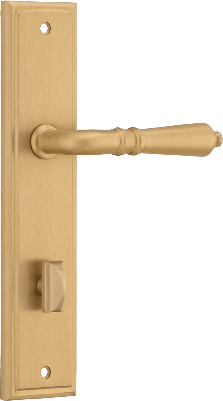 Sarlat Lever - Stepped Backplate Brushed Brass