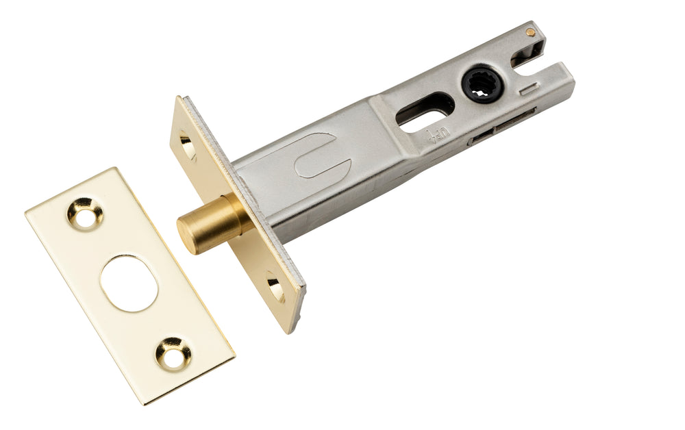 Privacy Bolt - Round - 70mm Backset Polished Brass