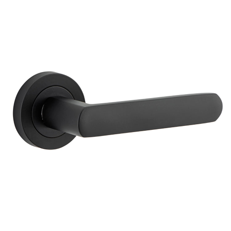Osaka Lever - Round Rose Matt Black