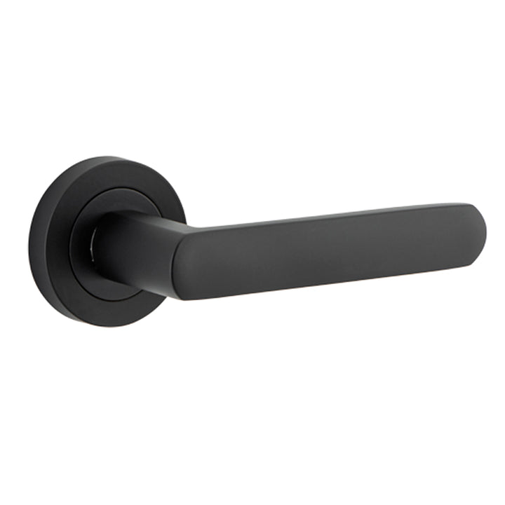 Osaka Lever - Round Rose Matt Black