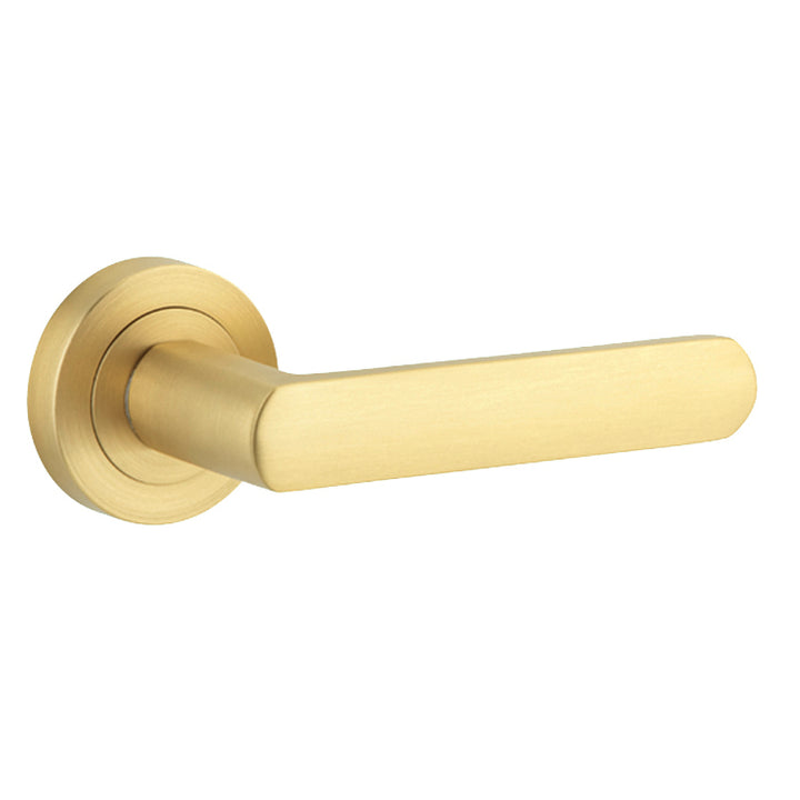 Osaka Lever - Round Rose Brushed Gold PVD