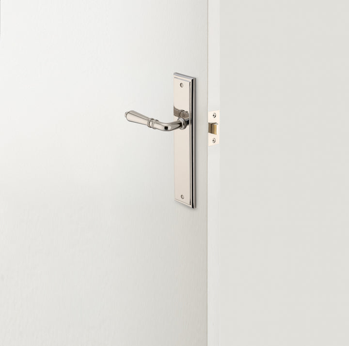 Sarlat Lever - Stepped Backplate Passage Kit Polished Nickel