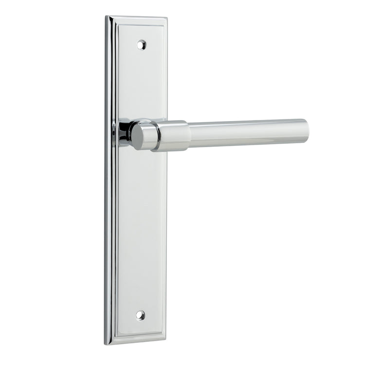 Helsinki Lever - Stepped Backplate Polished Chrome