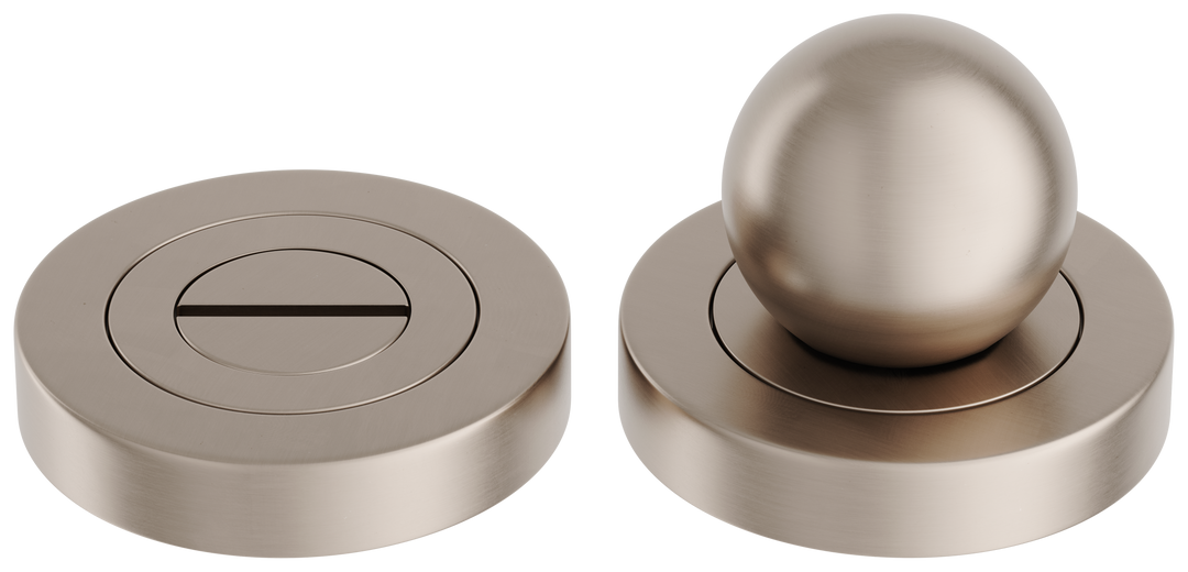 Puerto Privacy Turn - Round Satin Nickel