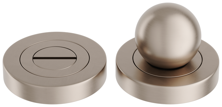 Puerto Privacy Turn - Round Satin Nickel