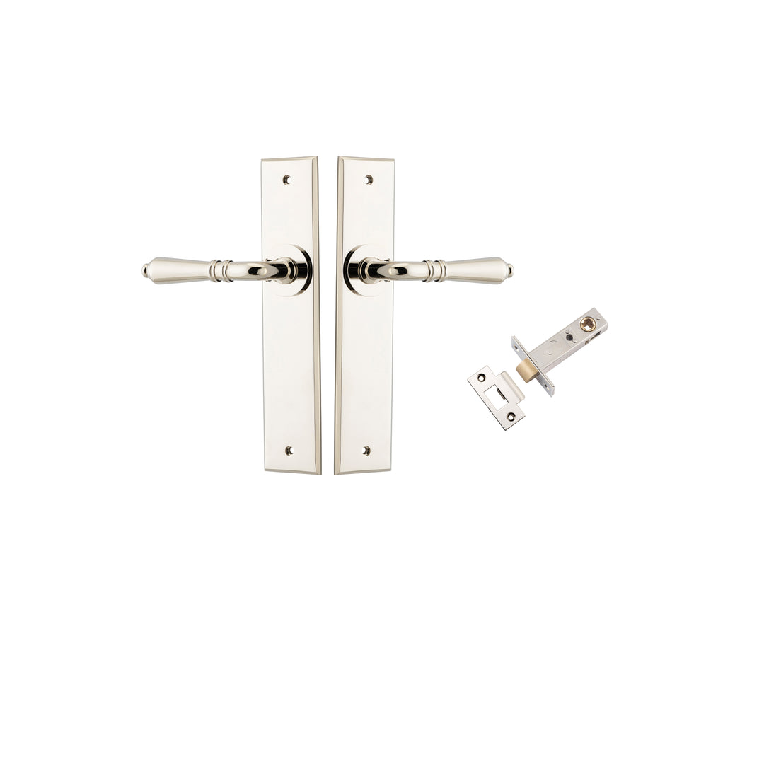 Sarlat Lever - Chamfered Backplate Passage Kit Polished Nickel