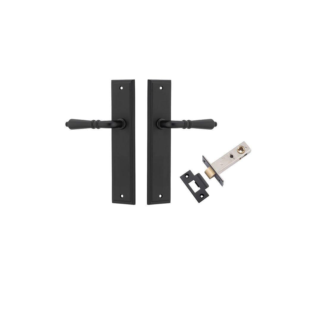 Sarlat Lever - Stepped Backplate Passage Kit Matt Black