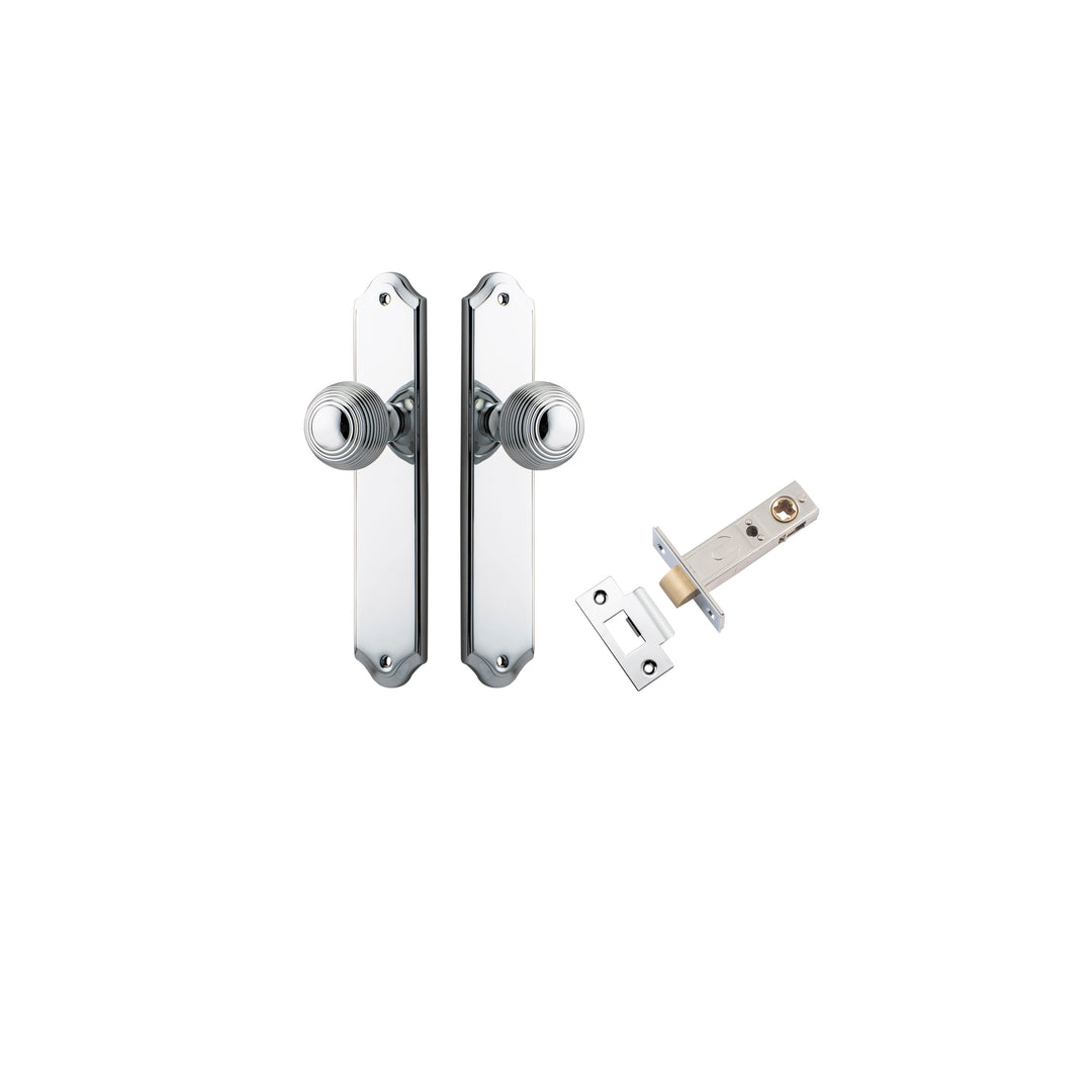Guildford Knob - Shouldered Backplate Passage Kit Polished Chrome