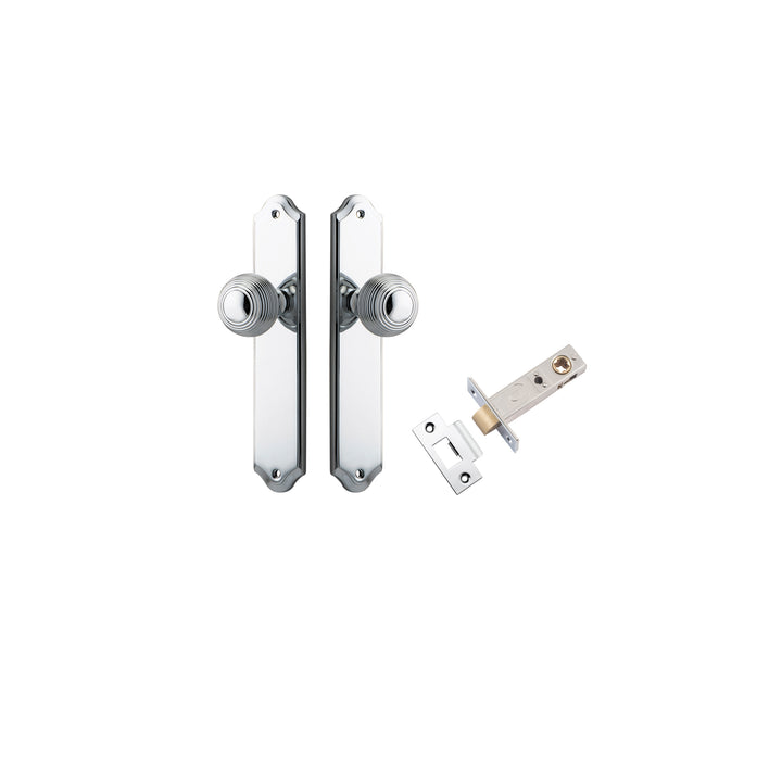 Guildford Knob - Shouldered Backplate Passage Kit Polished Chrome