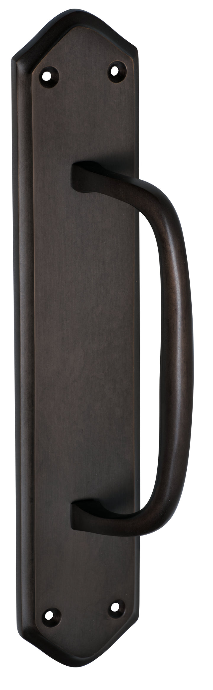Pull Handle Offset Backplate Antique Brass H250xW50xP50mm