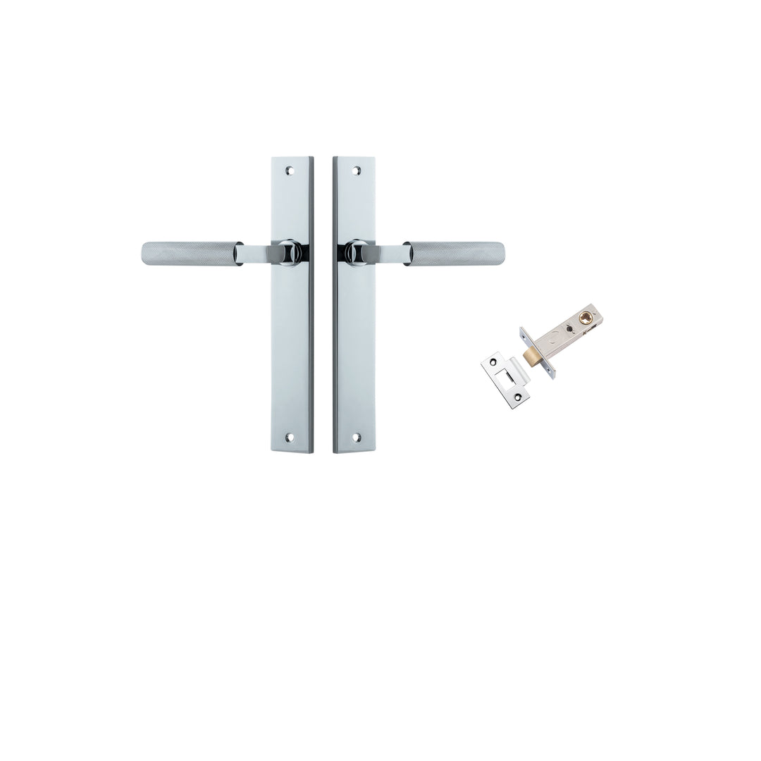 Brunswick Lever - Rectangular Backplate Passage Kit Polished Chrome
