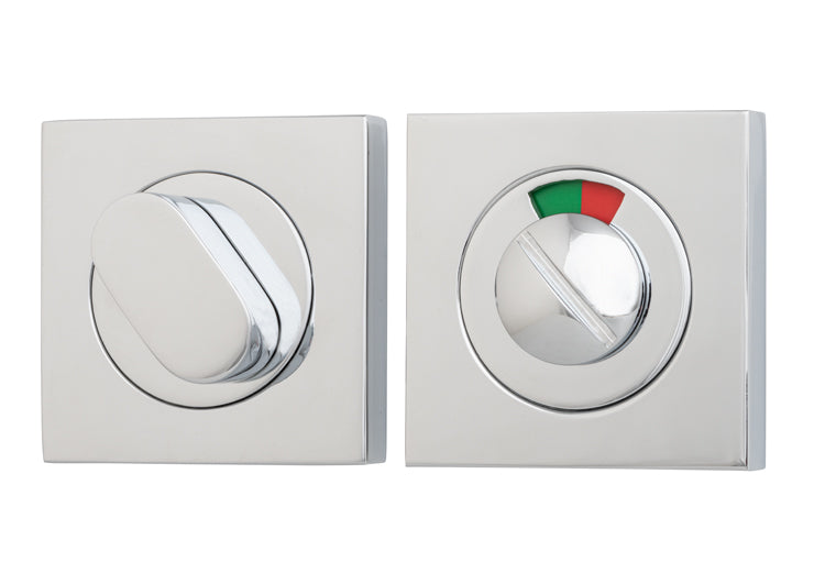Privacy Turn With Indicator - Square Polished Chrome