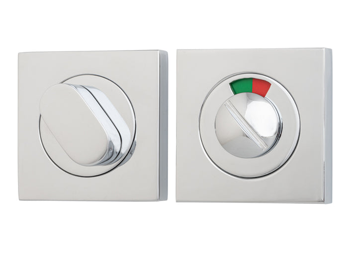 Privacy Turn With Indicator - Square Polished Chrome