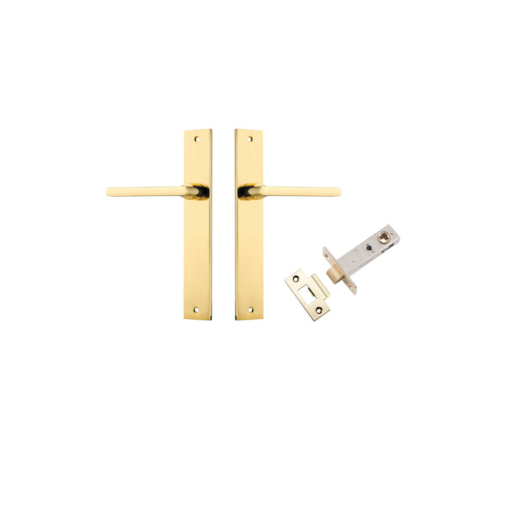 Baltimore Lever - Rectangular Backplate Passage Kit Polished Brass