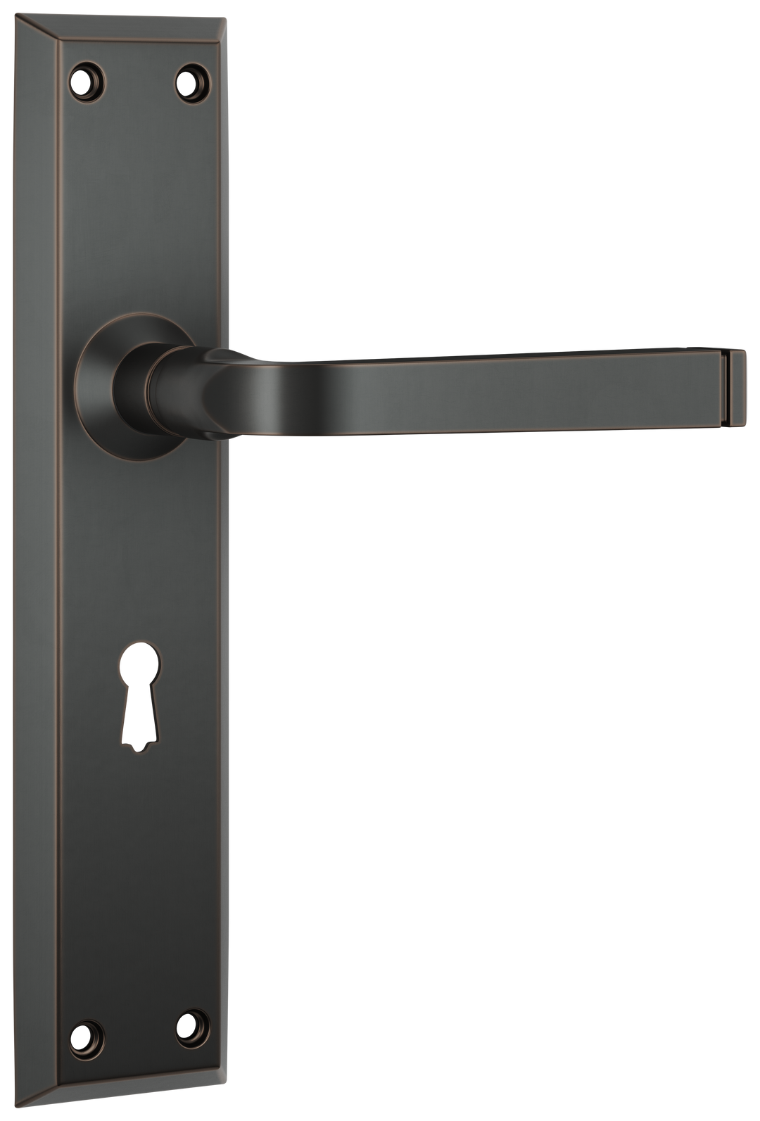 Door Lever Menton Lock Pair Antique Copper H225xW50xP75mm
