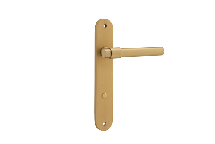 Helsinki Lever - Oval Backplate Brushed Brass