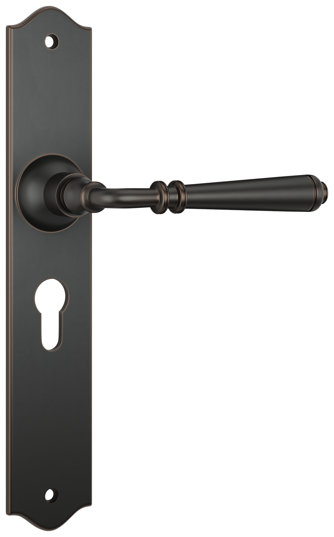 Door Lever Reims Euro Pair Antique Copper H240xW43xP70mm