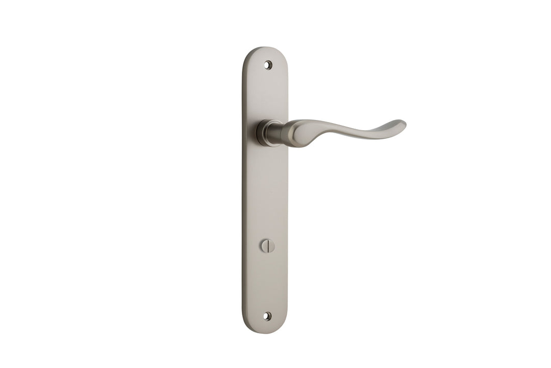 Stirling Lever - Oval Backplate Satin Nickel