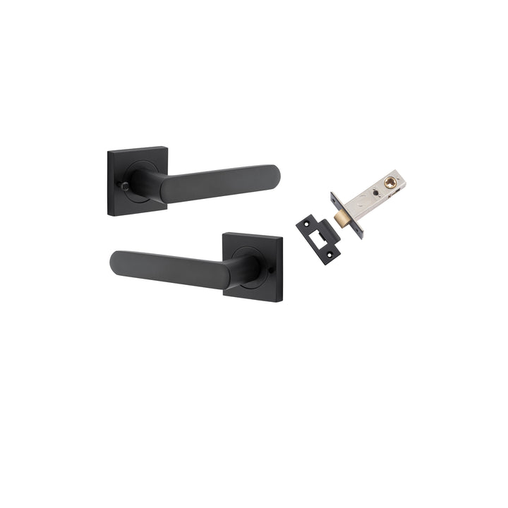 Osaka Lever - Square Rose (Inbuilt Privacy) Matt Black