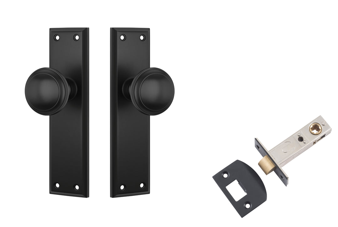 Door Knob Milton Matt Black Passage Set