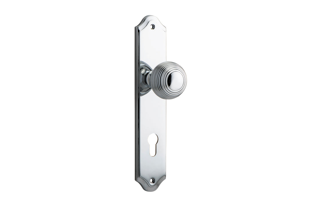Guildford Knob - Shouldered Backplate Polished Chrome