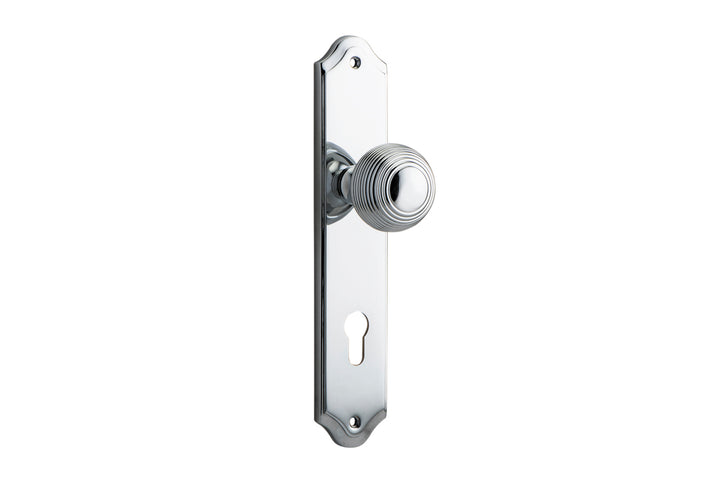 Guildford Knob - Shouldered Backplate Polished Chrome