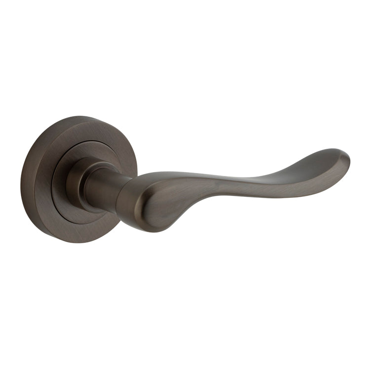 Stirling Lever - Round Rose Signature Brass