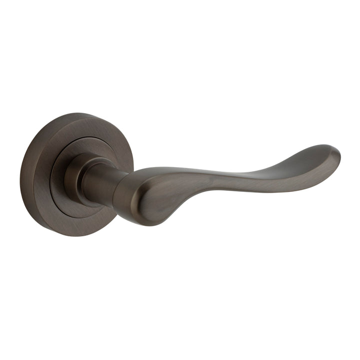 Stirling Lever - Round Rose Signature Brass
