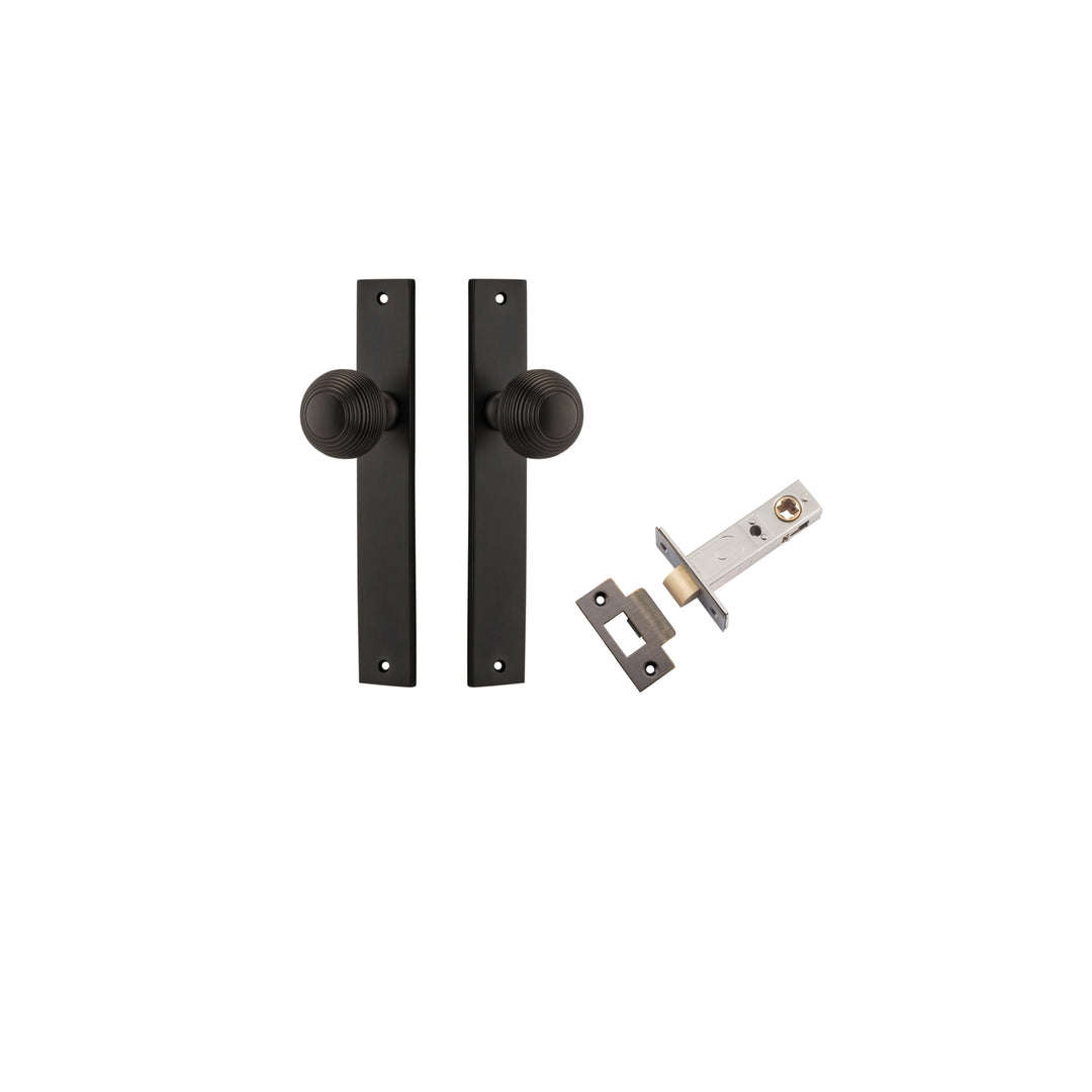 Guildford Knob - Rectangular Backplate Passage Kit Signature Brass