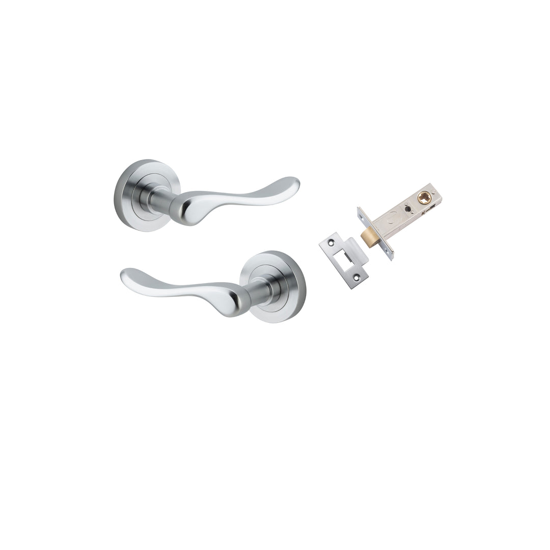 Stirling Lever - Round Rose Passage Kit Brushed Chrome