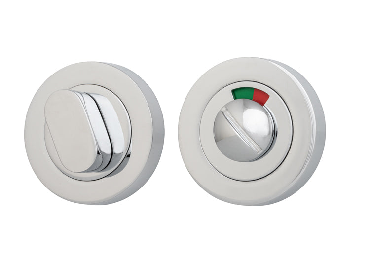 Privacy Turn With Indicator - Round Polished Chrome