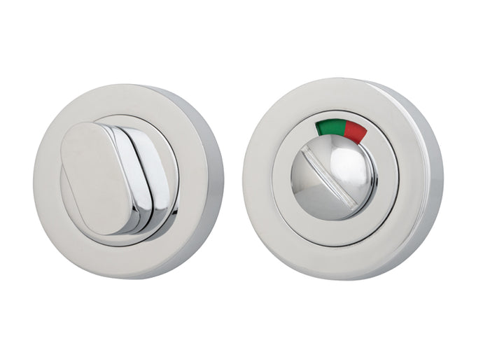 Privacy Turn With Indicator - Round Polished Chrome