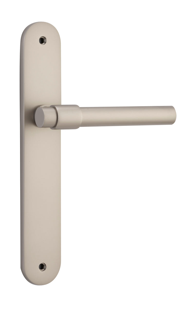 Helsinki Lever - Oval Backplate Satin Nickel