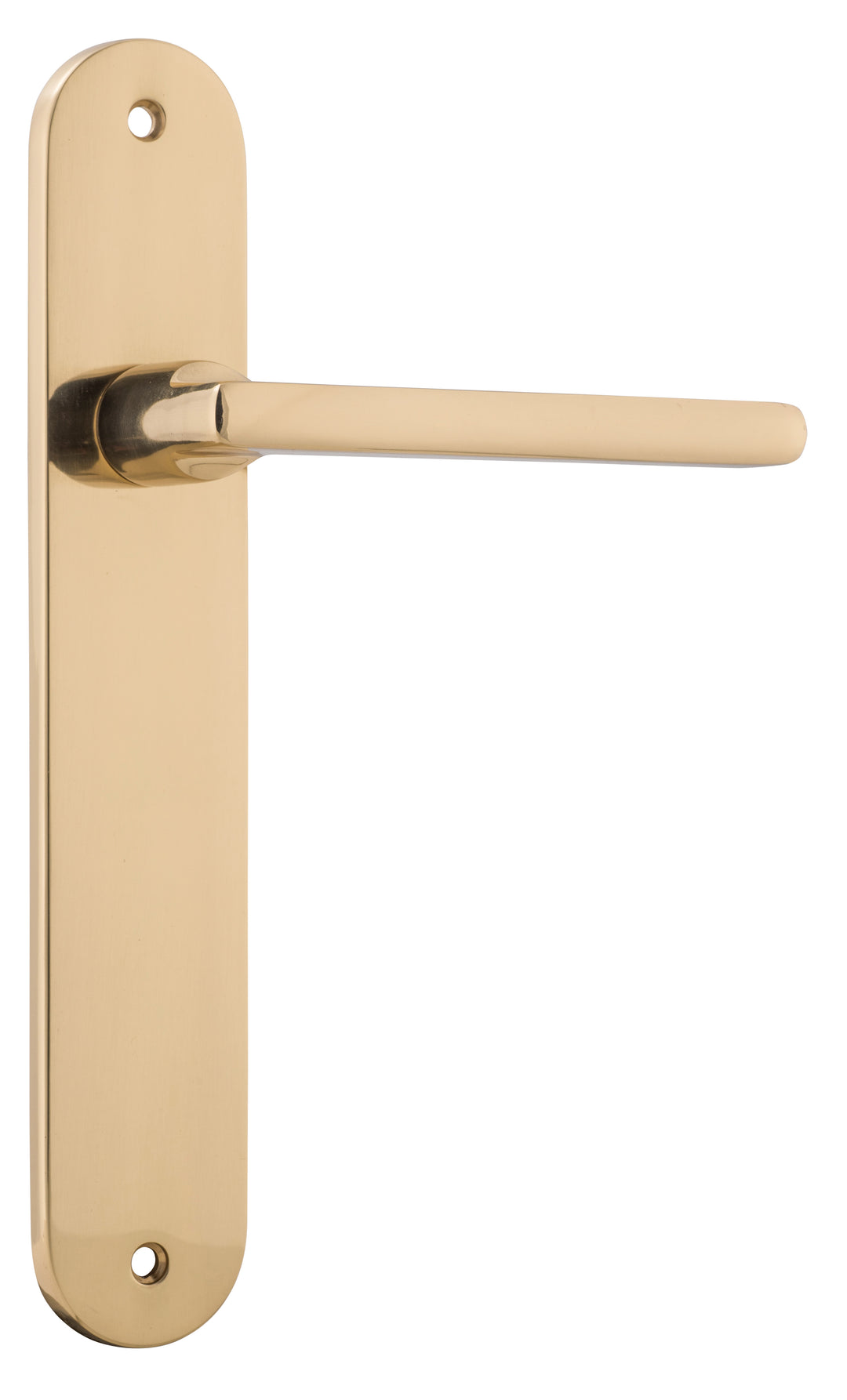Baltimore Lever - Oval Backplate Polished Brass