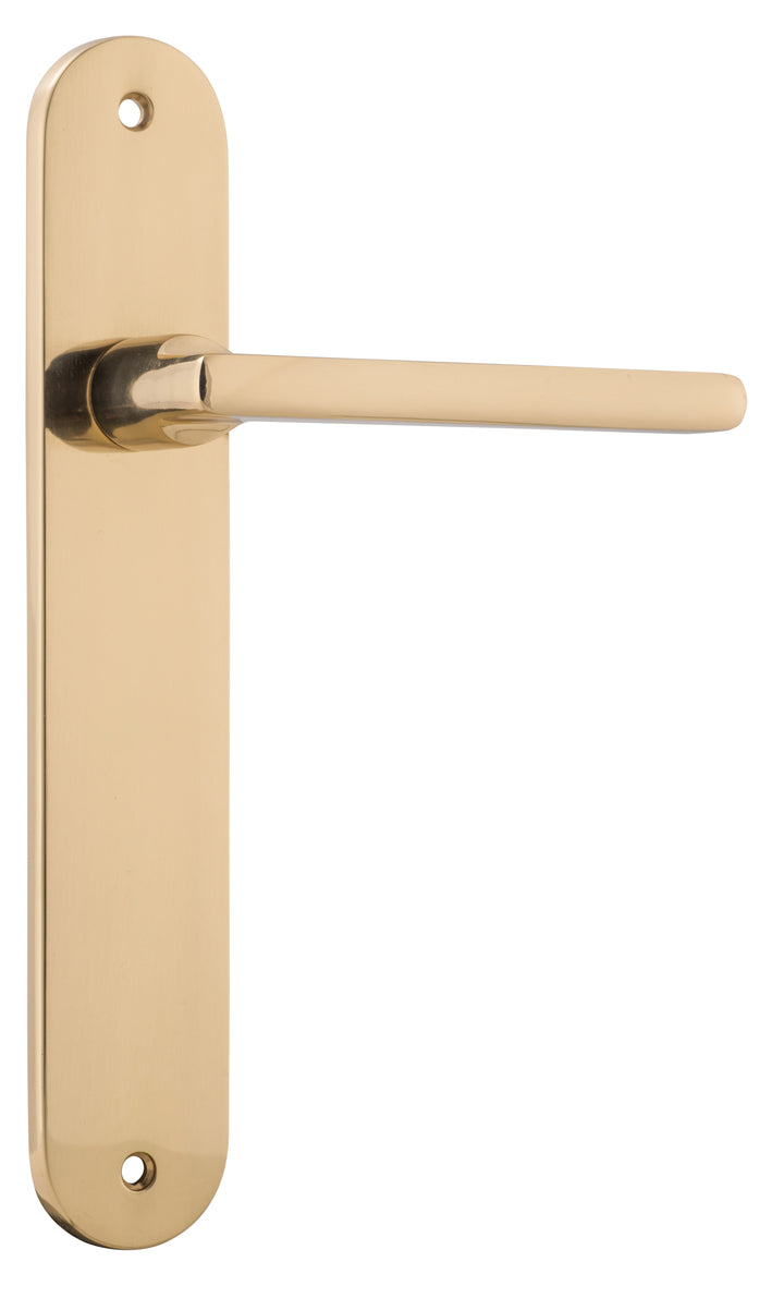 Baltimore Lever - Oval Backplate Polished Brass