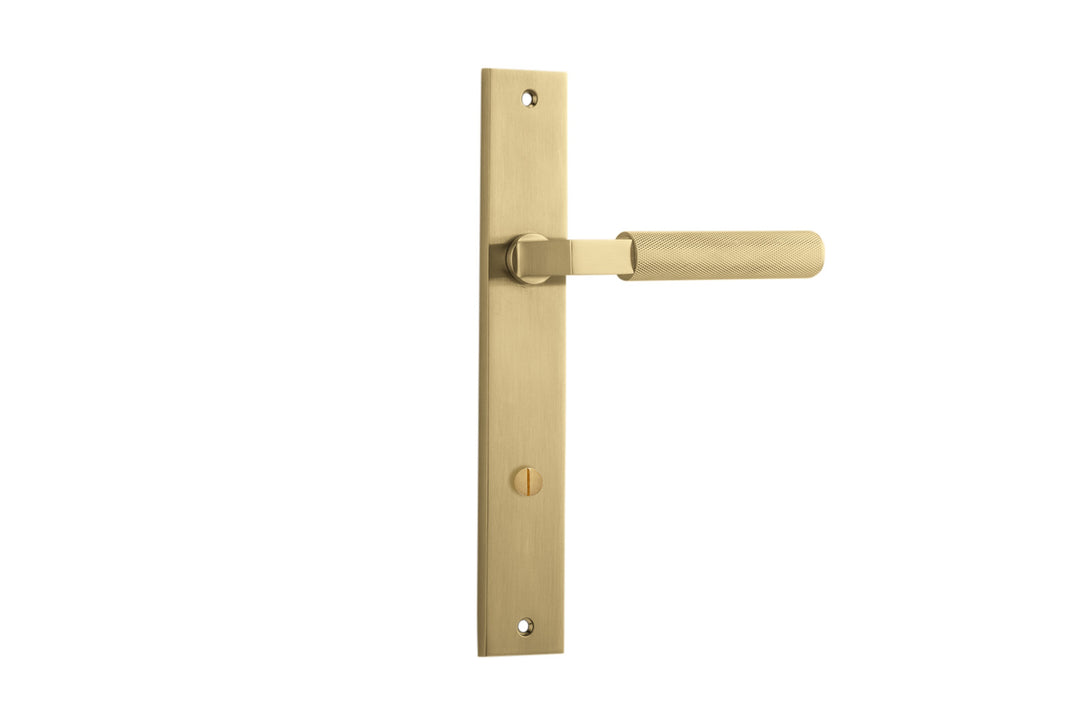 Brunswick Lever - Rectangular Backplate Brushed Gold PVD