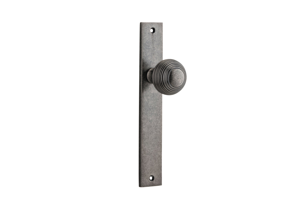 Guildford Knob - Rectangular Backplate Distressed Nickel