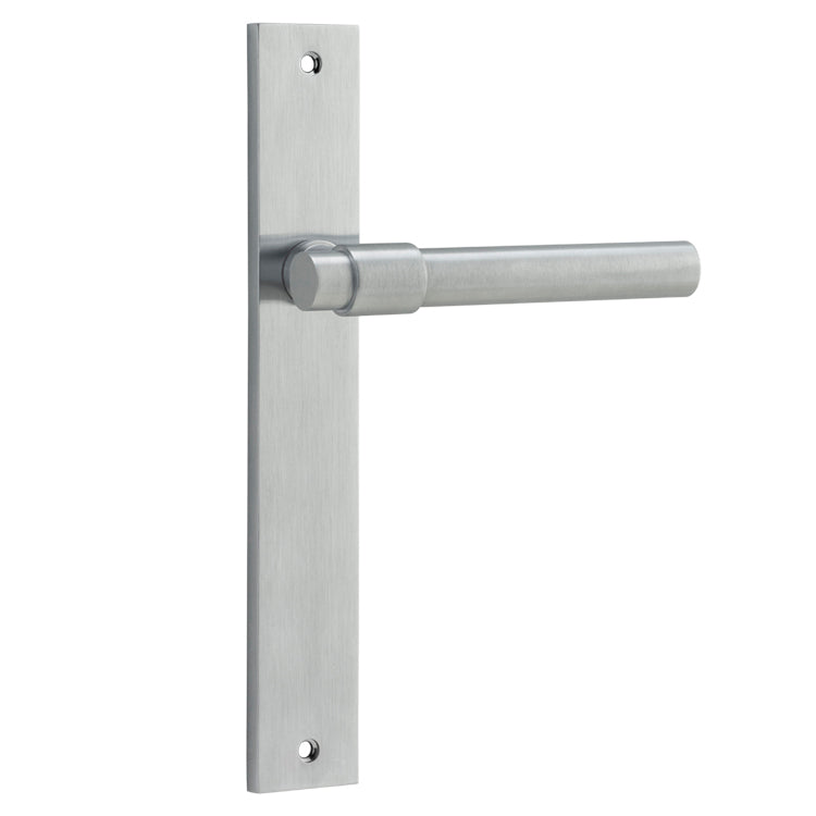 Helsinki Lever - Rectangular Backplate Brushed Chrome