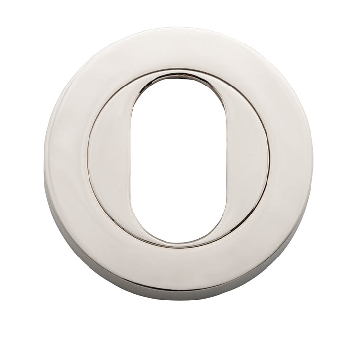 Oval Escutcheon -  Round Polished Nickel