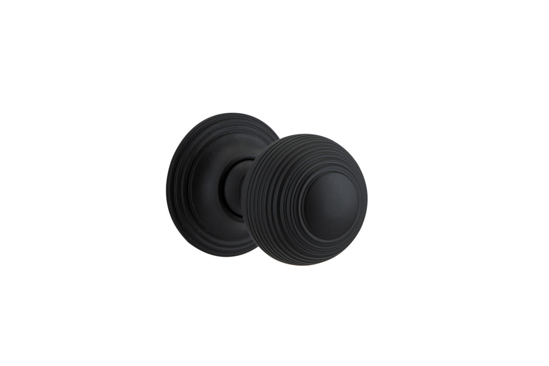 Guildford Knob - Round Rose Matt Black