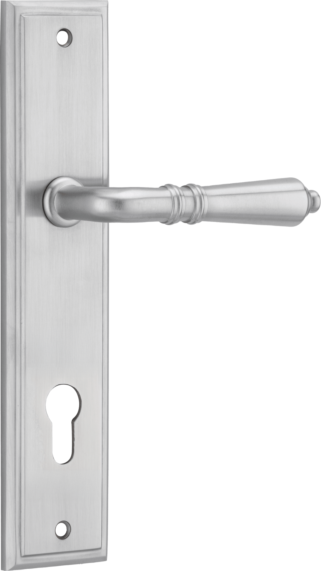 Sarlat Lever - Stepped Backplate Brushed Chrome