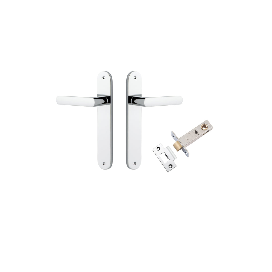Osaka Lever - Oval Backplate Passage Kit Polished Chrome