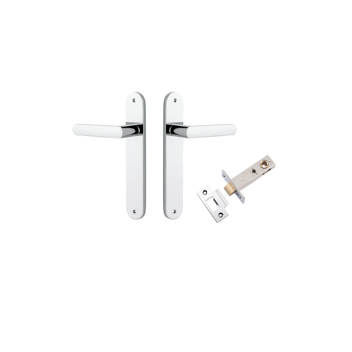 Osaka Lever - Oval Backplate Passage Kit Polished Chrome