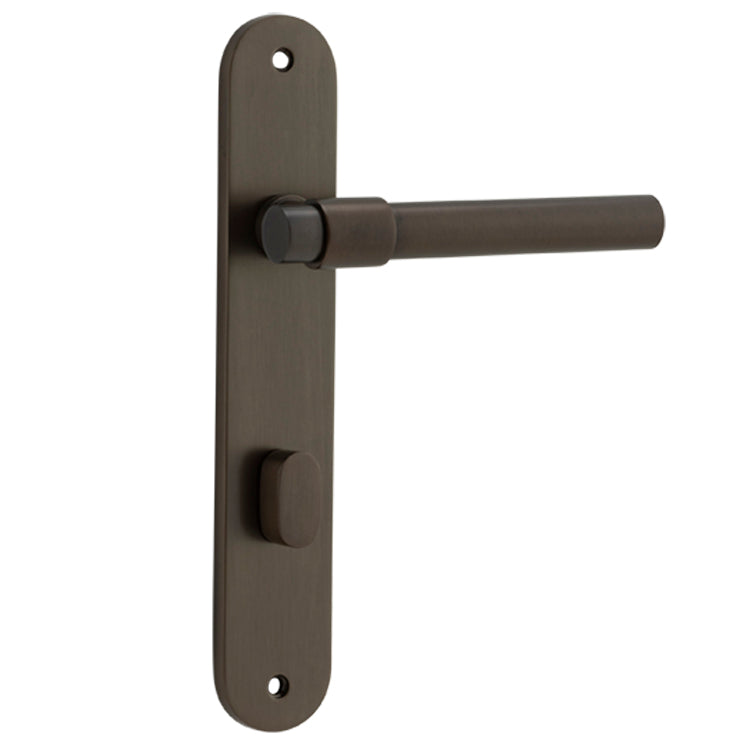 Helsinki Lever - Oval Backplate Signature Brass