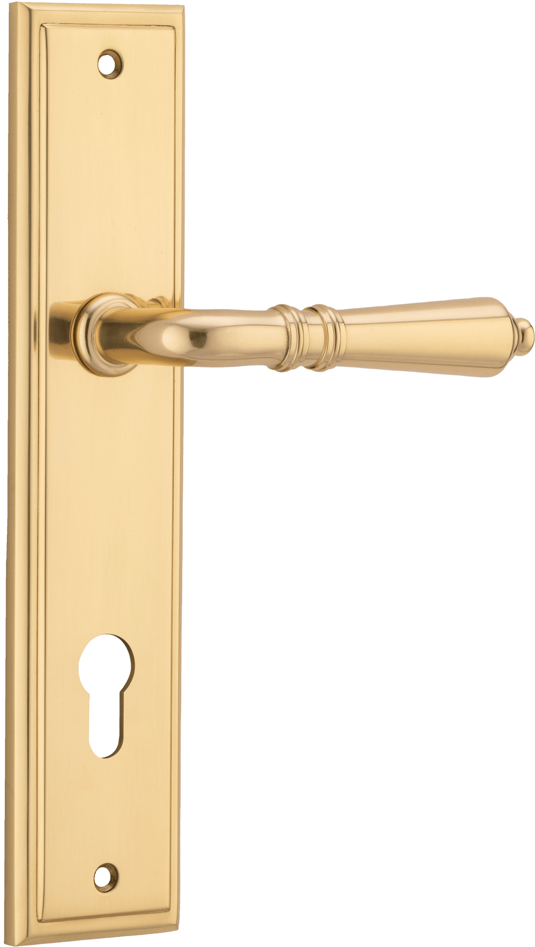 Sarlat Lever - Stepped Backplate Polished Brass