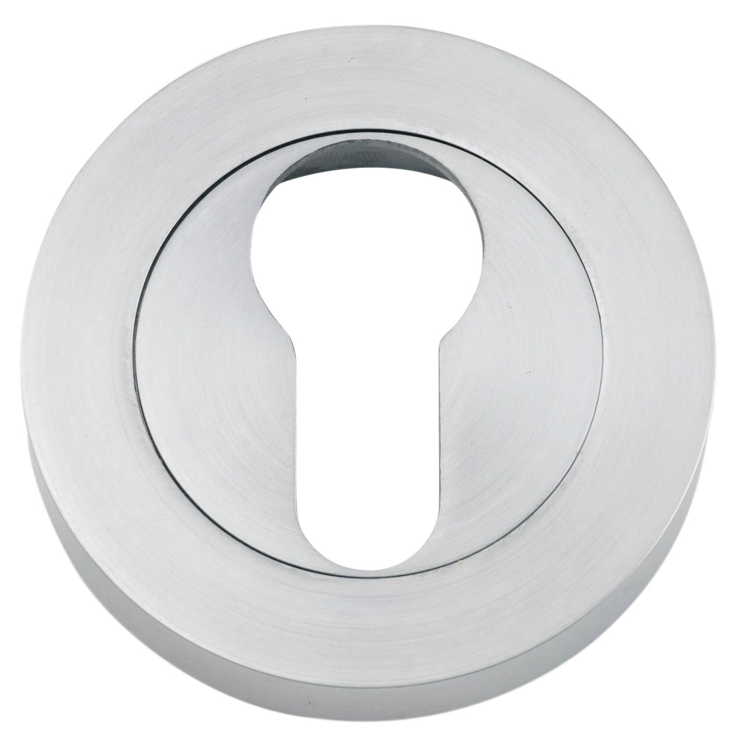 Euro Escutcheons -  Round Brushed Chrome