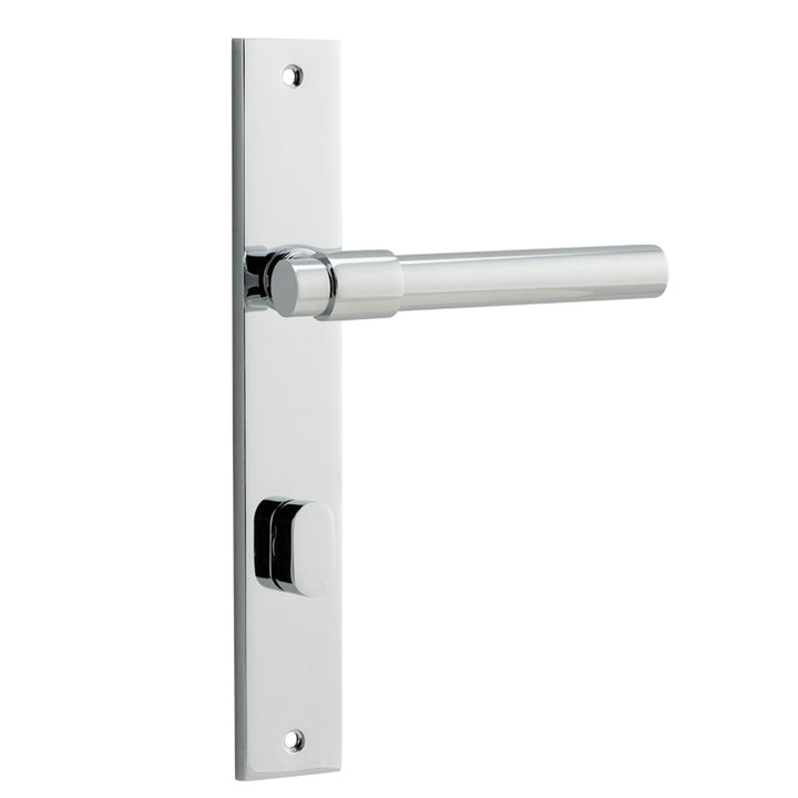 Helsinki Lever - Rectangular Backplate Polished Chrome