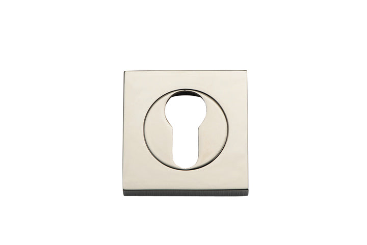 Euro Escutcheons -  Square Polished Nickel