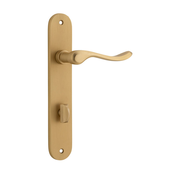 Stirling Lever - Oval Backplate Brushed Brass