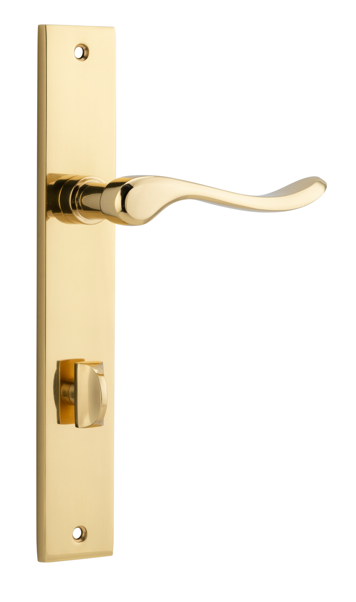 Stirling Lever - Rectangular Backplate Polished Brass